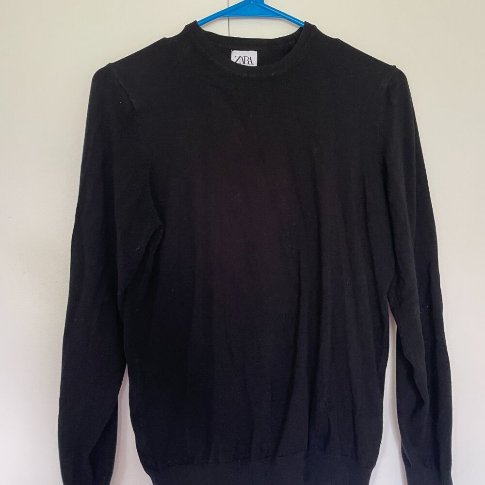 Black Zara Crewneck Sweater Size S